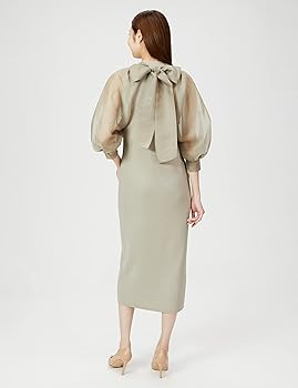 【美品】CELFORD ボレロ付リブニット オーガンジー 半袖 リボン CELFORD（セルフォード）の「リボンモチーフセットプルオーバー
